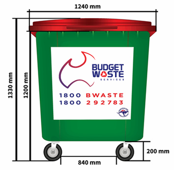 Rear lift bin 1100lt